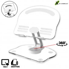 Suporte Celular Tablet de Mesa Liga Alumínio e Metal 360° XC-SP-53 X-Cell - Branco